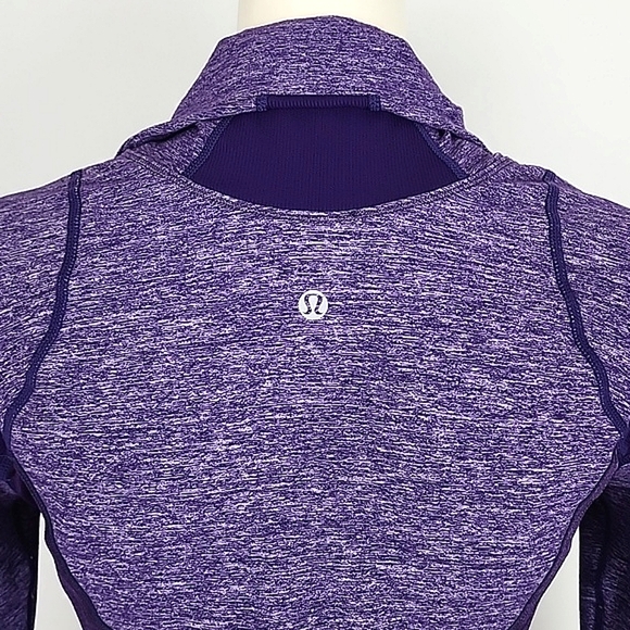 Lululemon Run Inspire Pullover 1/2 Zip Heather Lolo Purple Long Sleeve Size 6 - Picture 4 of 14